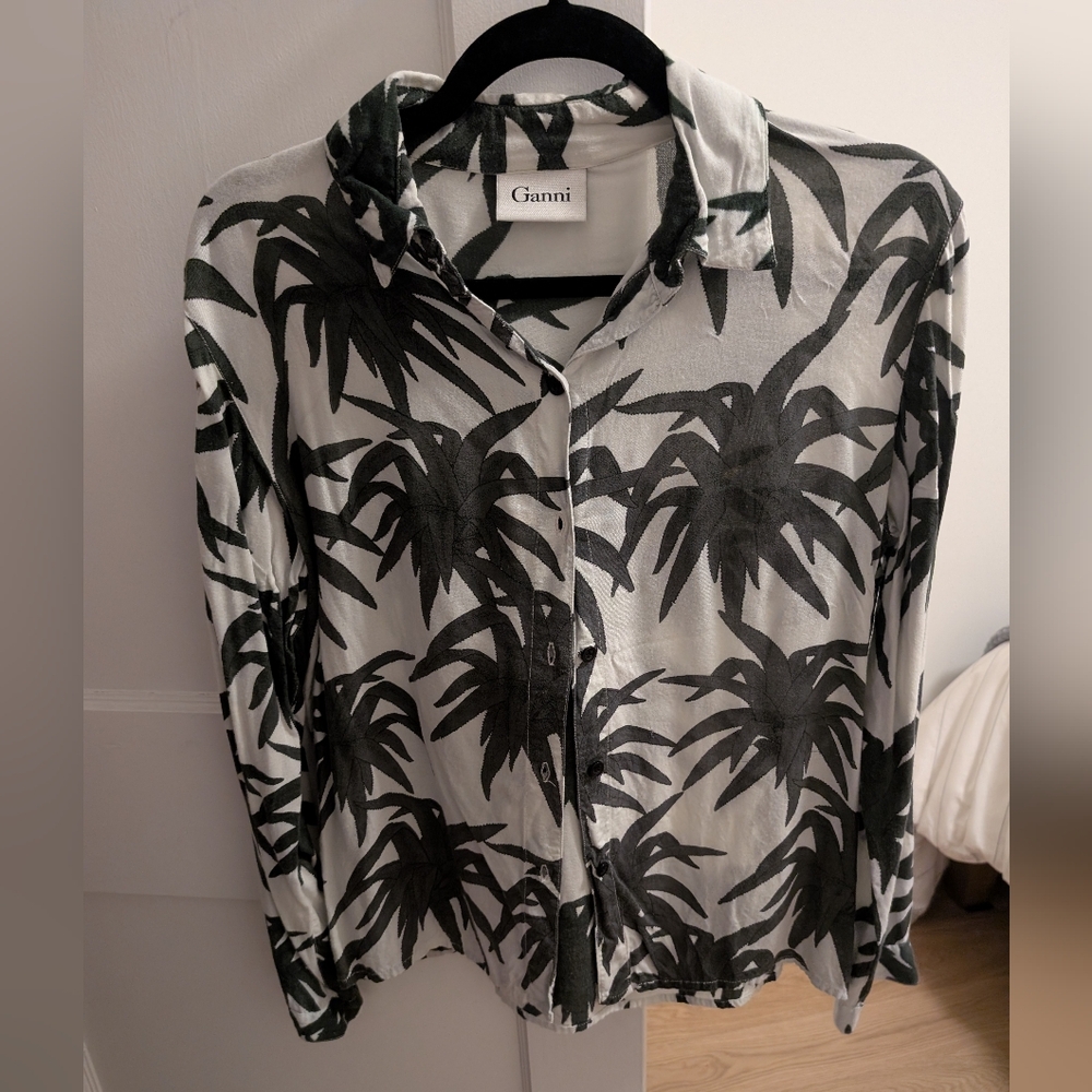 Ganni tropical blouse
